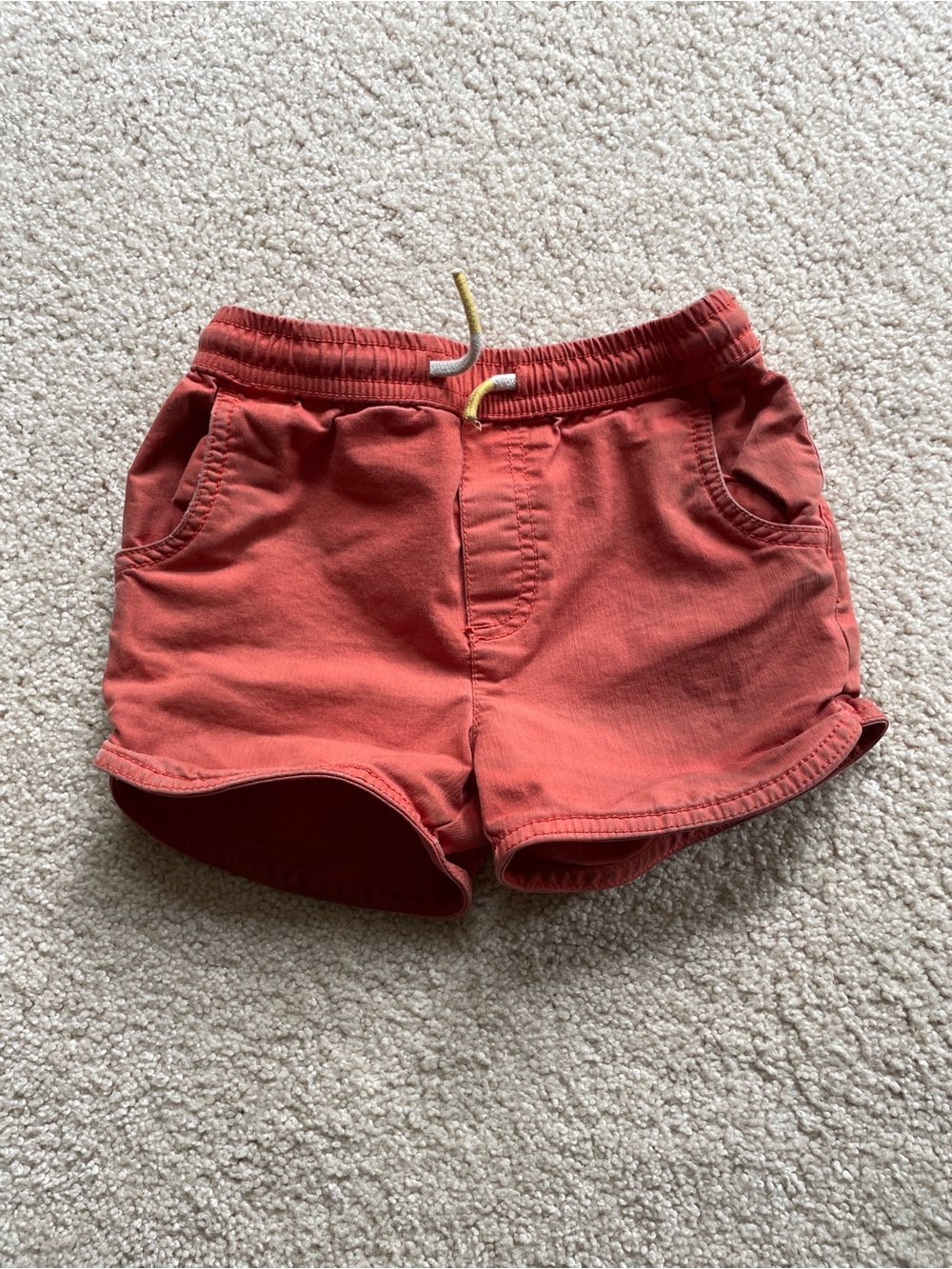 Pact Coral Elastic-Waist Knit Shorts with Drawstring
